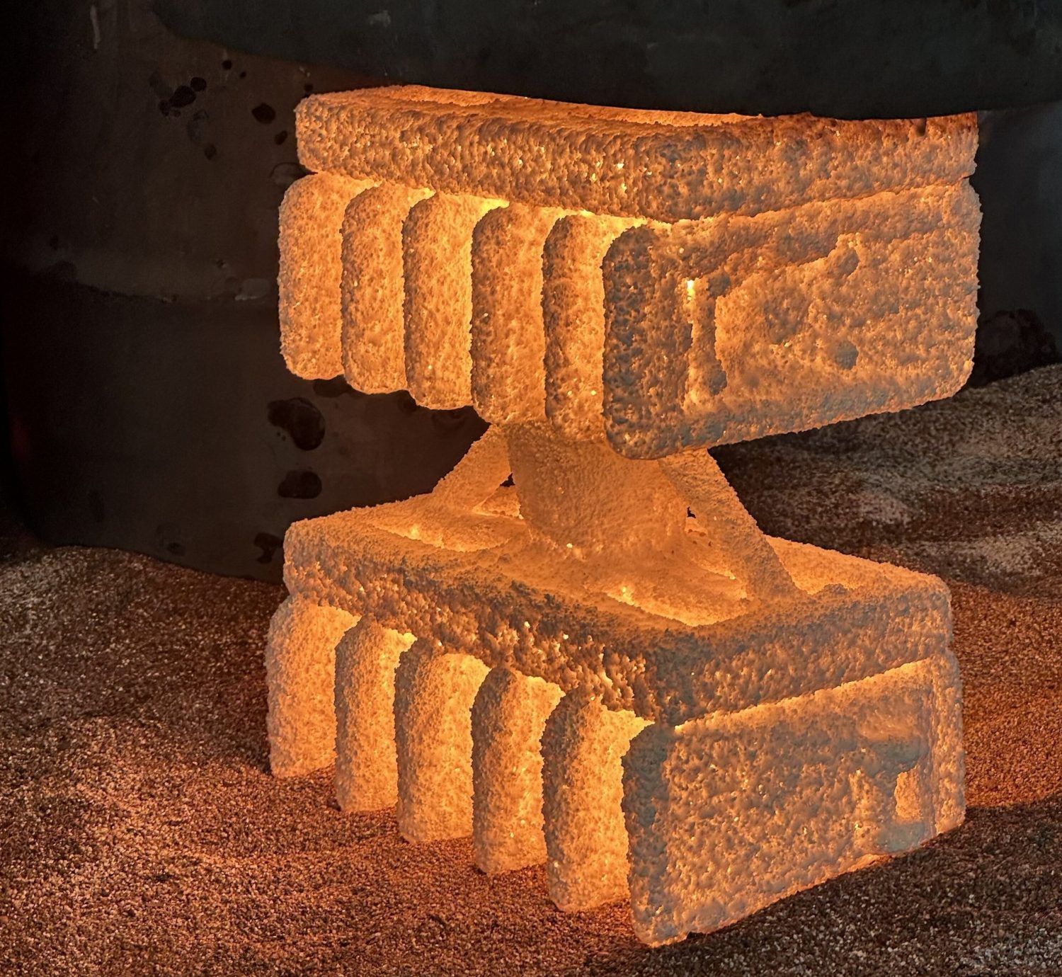 Investment casting pouring